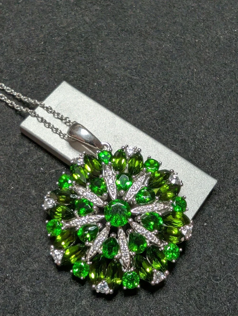Chrome Diopside Sterling Silver Pendant